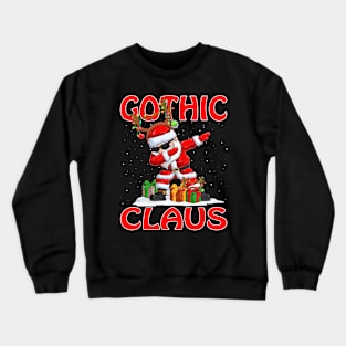 Gothic Santa Claus Reindeer Christmas Matching Costume Crewneck Sweatshirt